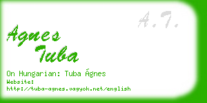 agnes tuba business card
