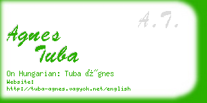 agnes tuba business card